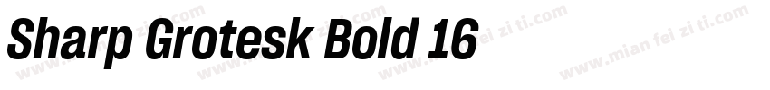 Sharp Grotesk Bold 16字体转换
